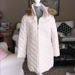 Winter white puffy coat